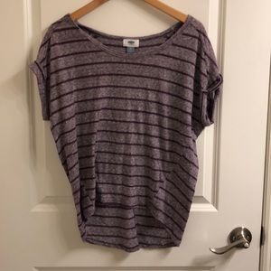 Old Navy Purple Striped Shirt